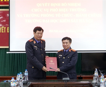 Bổ nhiệm phó hiệu trưởng trường Đại học Kiểm sát Hà Nội